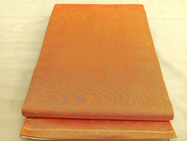 平和屋着物◎佐賀錦 両面 全通柄袋帯 鳳凰花文 銀糸 正絹 逸品 BAAV8903hv