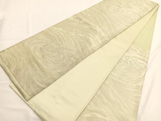 平和屋着物◎六通柄袋帯 立波文 銀糸 正絹 逸品 BAAV9481hv