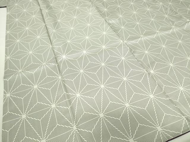 平和屋着物●上質な紬 麻の葉文 西武百貨店扱い 正絹 逸品 DAAY9660az