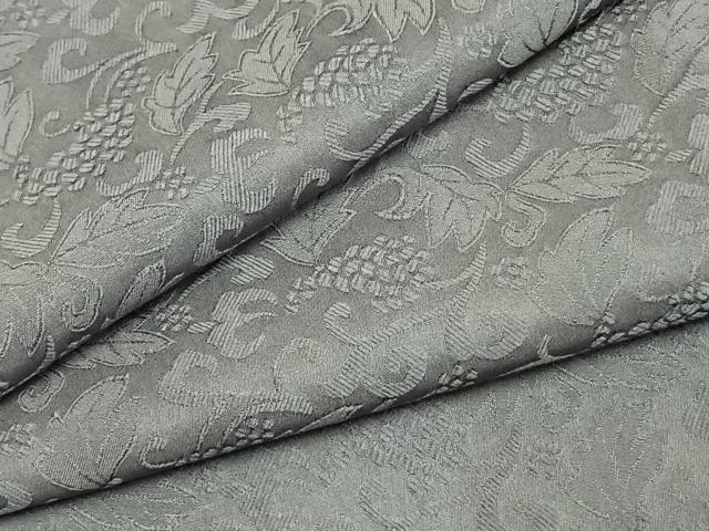平和屋着物●上質な色無地 花唐草地紋 薄鼠色 ますいわ屋扱い 正絹 逸品 未使用 AABD8592fy