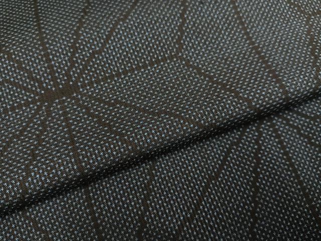 平和屋着物●本場大島紬 一元絣 麻の葉文様 正絹 逸品 AABD9864ph