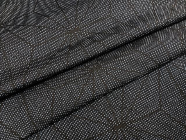 平和屋着物●本場大島紬 一元絣 麻の葉文様 正絹 逸品 AABD9864ph