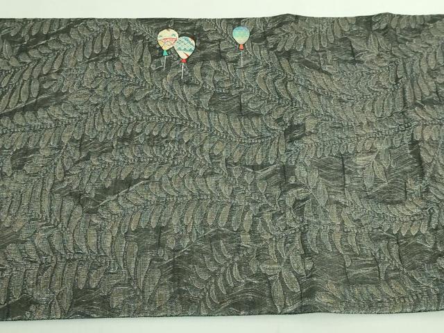 平和屋着物●極上 太鼓柄袋帯 ピエロ 貼り絵 和紙 金銀糸 逸品 DZAB2653kh6