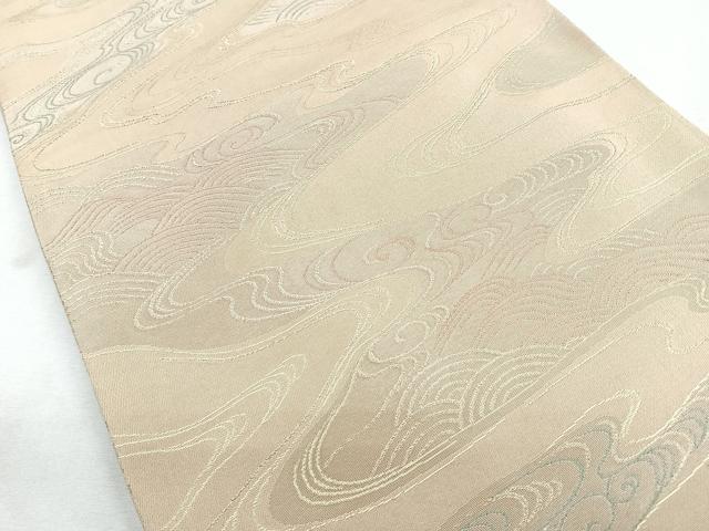 平和屋着物◎六通柄袋帯 流水文 金糸 正絹 逸品 CABB0849nb