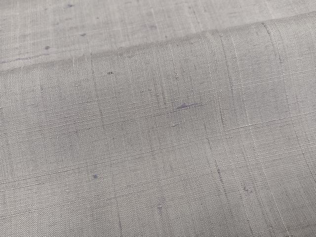 平和屋着物●結城紬 色無地 牡丹鼠色 正絹 逸品 AABE0745ph
