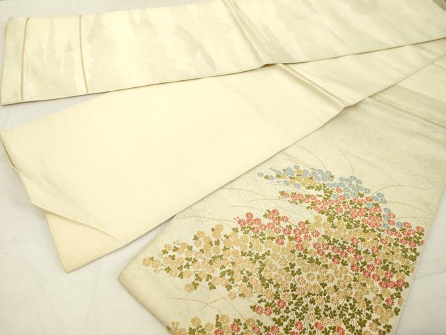 平和屋着物◎太鼓柄袋帯 菊尽くし 金糸 正絹 逸品 DABA5010cd