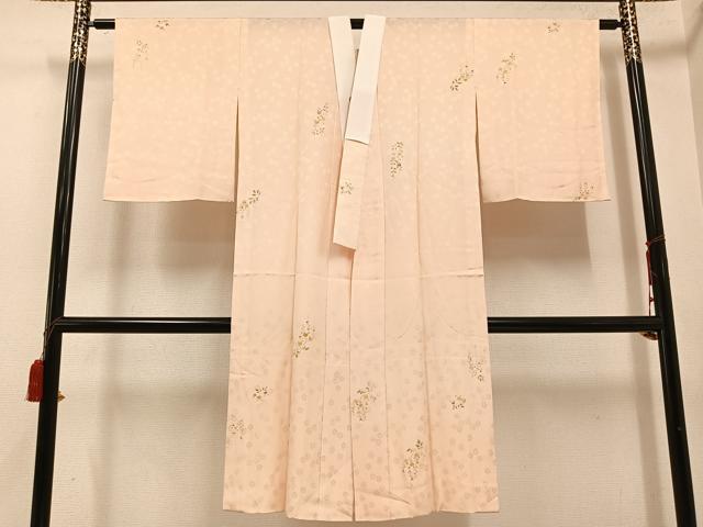 平和屋着物●長襦袢 無双仕立て 作家物 草花文 正絹 逸品 未使用 AABE0742ph
