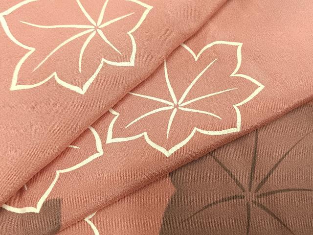 平和屋着物●上質な小紋 舞花文 正絹 逸品 AABD8704fy