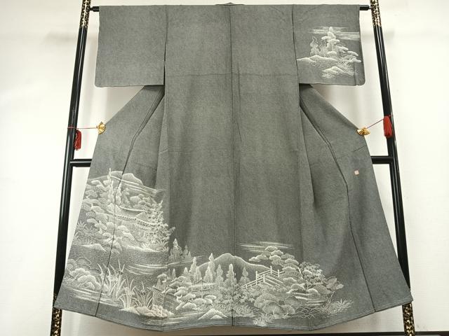 平和屋着物●訪問着 作家物 風景文 正絹 逸品 AABD8726fy