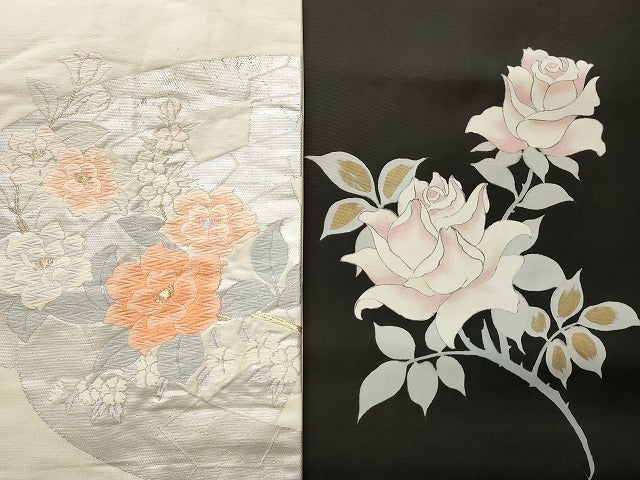 平和屋本店■名古屋帯 まとめて100点 向かい鳳凰 鶴 人物 更紗 薔薇 花柄 葡萄 手描き 刺繍 金銀糸 など 未使用品あり 全て正絹 se3816