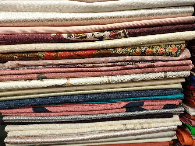 平和屋本店■名古屋帯 まとめて100点 鴛鴦 鳥 薔薇 花柄 吉野間道 手描き 刺繍 金銀糸 など 着用可能多数 未使用品あり 全て正絹 se3817