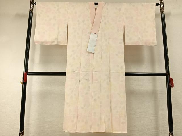 平和屋着物●長襦袢 袷 草花文 正絹 逸品 AABD8749fy