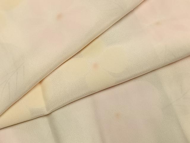 平和屋着物●長襦袢 袷 草花文 正絹 逸品 AABD8749fy