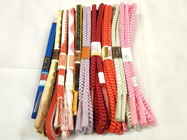 平和屋着物●和装小物　帯締め10本セット　組紐　素材色々　逸品　未使用　DABA7068zzz 平和屋着物○和装小物 帯締め10本セット 組紐 素材色々 逸品 未使用