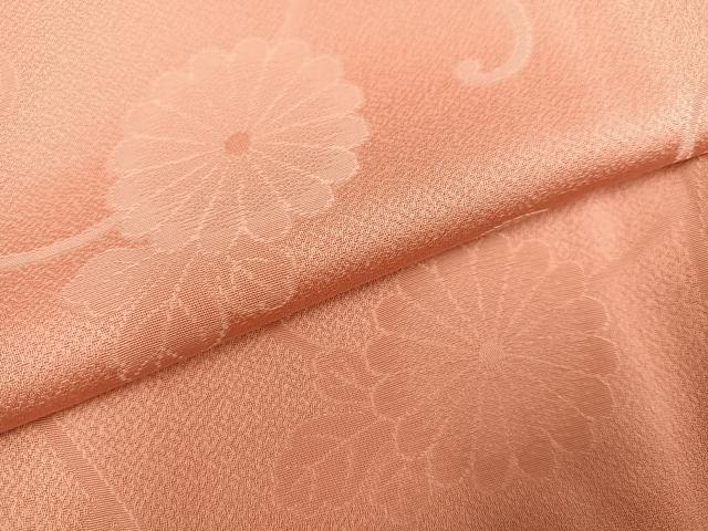 平和屋着物●上質な色無地 花唐草地紋 東雲色 正絹 逸品 AABE0786ph