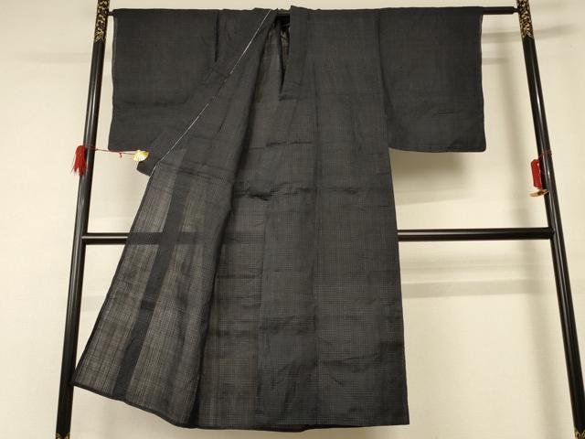 平和屋着物*夏物 重要無形文化財 本場宮古上布 男性 絣柄 苧麻 逸品 AABE1398jd