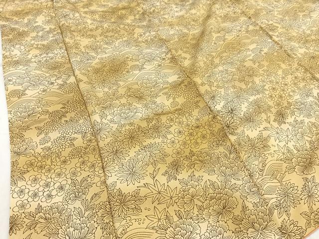 平和屋着物■上質な小紋 草花流水文 暈し染め 正絹 逸品 AABD6767uw