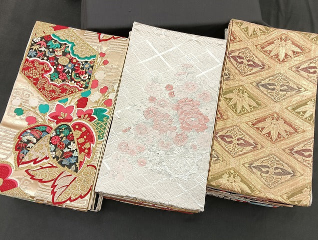 平和屋着物■袋帯 西陣 まとめて100点 鳳凰 向い鶴 蝶 更紗 松竹梅 花柄 正倉院 佐賀錦 金銀糸 着用可能多数 未使用品あり 全て正絹 mmm973