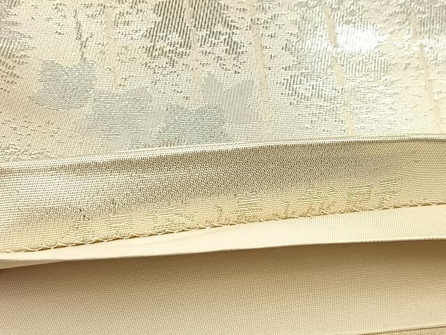 平和屋着物◎六通柄袋帯 錦袋嵯峨野 銀糸 正絹 逸品 BAAV7480yc
