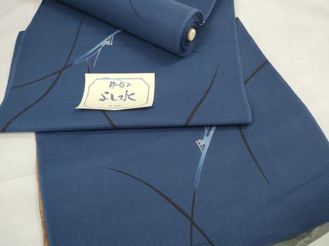 平和屋着物∴夏物　浴衣　反物　着尺　綿絽　よし水　東京本染　夏虫　綿　逸品　未使用　DABA7084zzz 平和屋着物∴夏物 浴衣 反物 着尺 綿絽 よし水 東京本染 夏