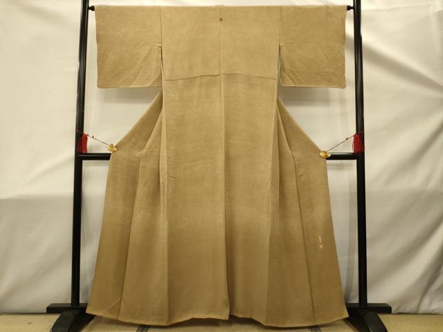平和屋着物■江戸小紋 作家物 あられ文 鬼しぼ縮緬 正絹 逸品 AABD5479sx
