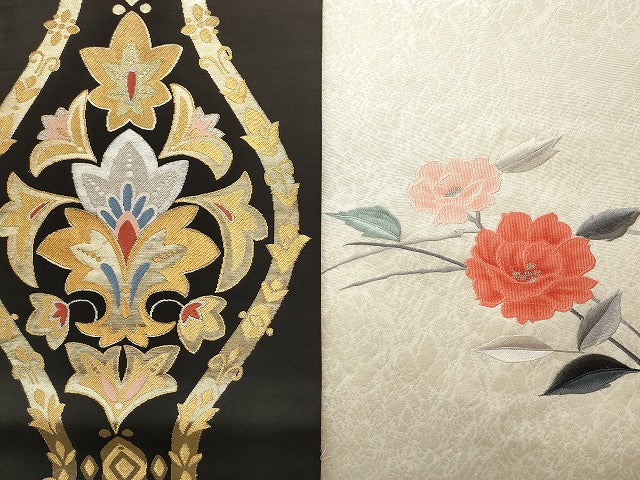 平和屋本店■名古屋帯 まとめて100点 孔雀 蝶 風景 花柄 手描き 駒刺繍 金銀糸 など 着用可能多数 未使用品あり 全て正絹 se3830