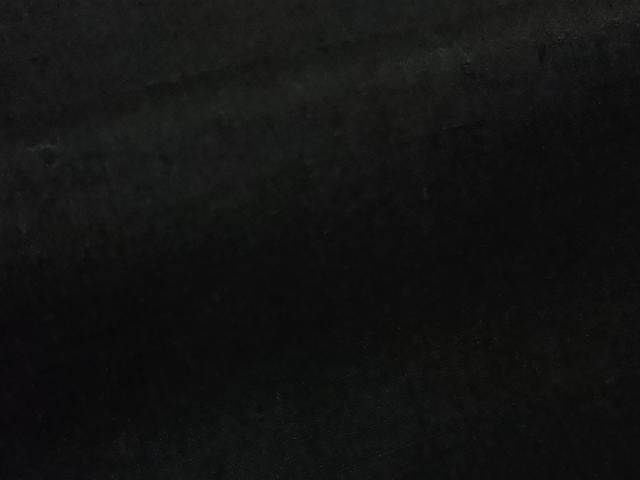 平和屋本店▽極上 本場結城紬 重要無形文化財 色無地 単衣 暗黒色 高島屋扱い 逸品 DZAA3876kh6