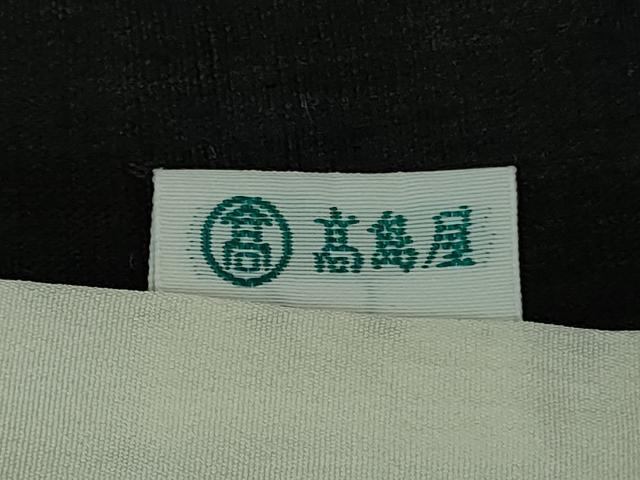 平和屋本店▽極上 本場結城紬 重要無形文化財 色無地 単衣 暗黒色 高島屋扱い 逸品 DZAA3876kh6