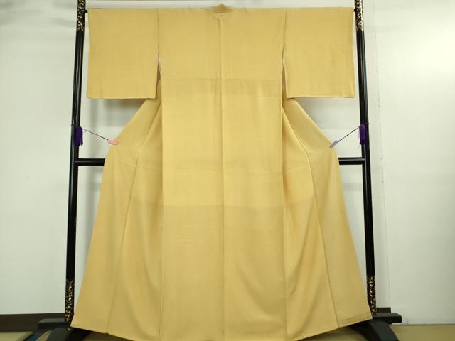 平和屋本店●極上 小紋師 藍田正雄 江戸小紋 菱文 薄い芥子色地 逸品 DZAA5633kh6