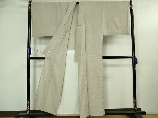 平和屋本店▽極上 男性 本塩沢 単衣 キングサイズ 170亀甲 逸品 DZAA2748kh6