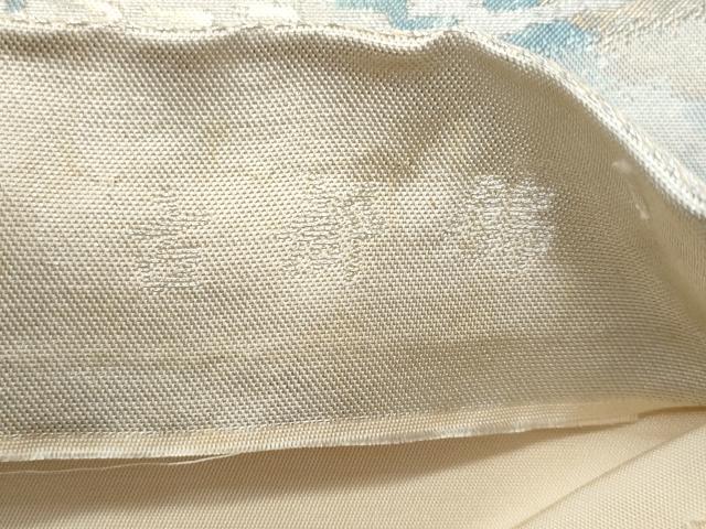 平和屋着物◎六通柄袋帯 狩猟文 手織 古都錦 銀糸 引箔 正絹 逸品 CABB3700fb