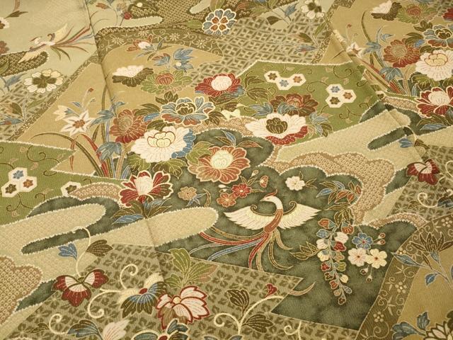 平和屋着物■訪問着 鳳凰花文 金彩 正絹 逸品 AABE0874gw