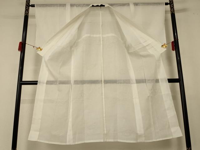 平和屋着物*夏物 長襦袢 流水片輪車紋紗 白色 AABE2708jd