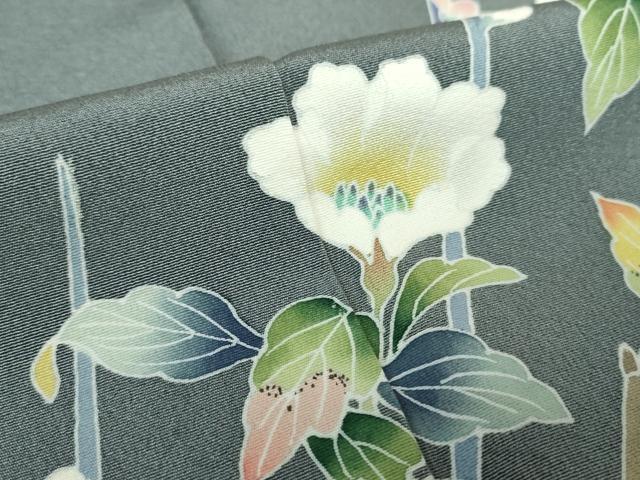 平和屋着物●訪問着 友禅 作家物 枝花文 正絹 逸品 DABA1536ps