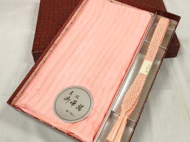 平和屋着物＊夏物　和装小物　帯締め・帯揚げセット　絽　流水撫子桔梗地紋　逸品　未使用　DABA7290zzz 平和屋着物＊夏物 和装小物 帯締め・帯揚げセット 絽 流水撫子桔梗地紋