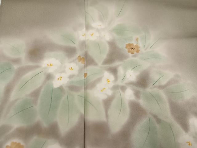 平和屋着物●訪問着 手描き 枝花文 暈し染め 正絹 逸品 AABE4842ph