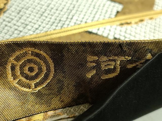 平和屋着物●極上 西陣 河合美術織物謹製 六通柄袋帯 唐織 豊明錦 雪輪宝尽くし 金糸 逸品 DZAB3119kh6