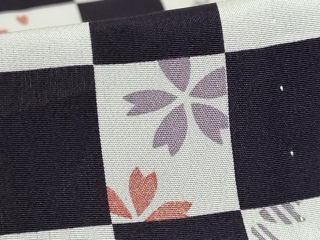 平和屋着物●上質な長襦袢 無双仕立て 市松舞桜 逸品 未使用 DZAB3194kh6