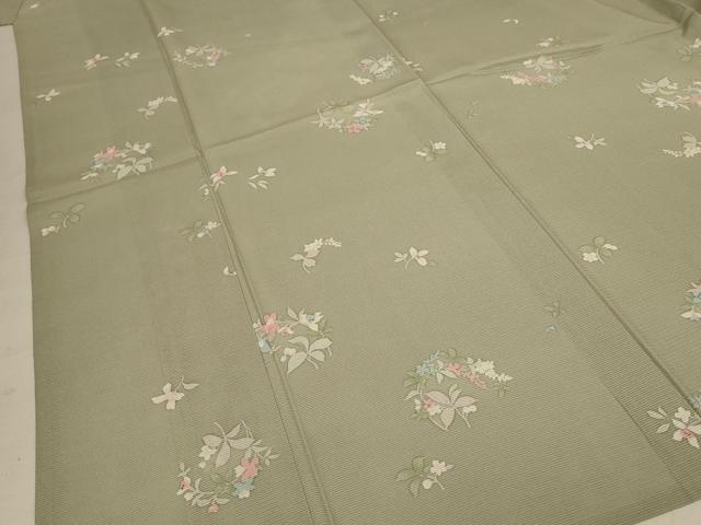 平和屋着物*夏物 小紋 絽 草花丸文 正絹 逸品 AABE4384jd