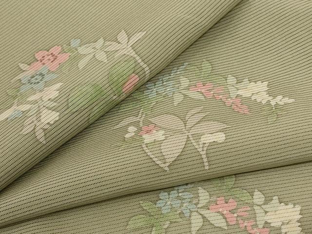 平和屋着物*夏物 小紋 絽 草花丸文 正絹 逸品 AABE4384jd