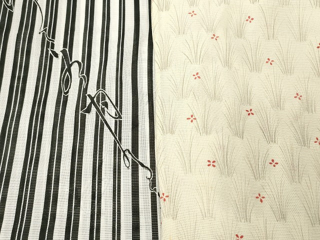 平和屋本店■夏物 小紋 絽 紗 洗える着物 まとめて20点 鶴 蜻蛉 花柄 文字 着用可能多数 se3861