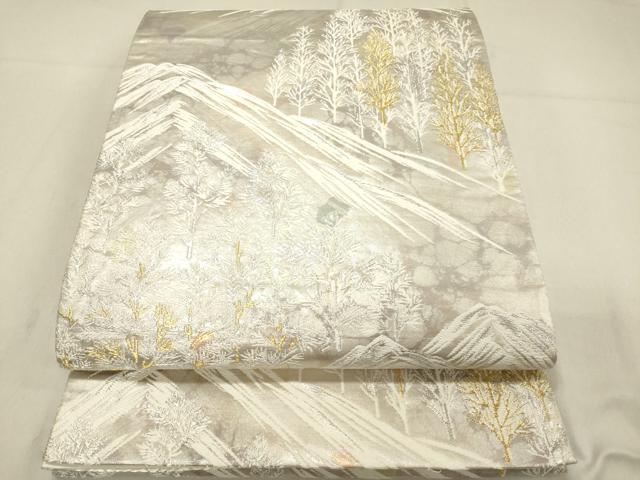 平和屋着物◎六通柄袋帯 古都の四季 金銀糸 錦引箔 正絹 逸品 DAAZ5821ea