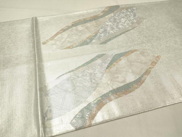 平和屋着物◎太鼓柄袋帯 変わり横段文 正絹 逸品 DAAZ5842ea