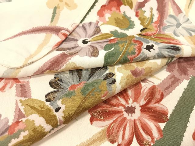 平和屋着物●上質な小紋 草花文 金彩 正絹 逸品 CABB4875vp