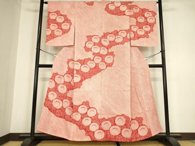 平和屋着物●訪問着　総絞り　菊文　正絹　逸品　DABA4118az 平和屋着物○訪問着 総絞り 菊文 正絹 逸品 DABA4118az