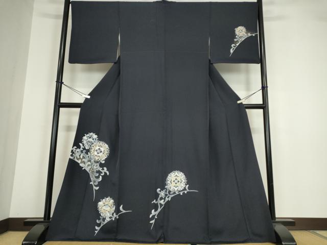 平和屋着物●訪問着 刺繍 正倉院花文 金銀彩 京都きもの友禅扱い 正絹 逸品 DABA4205az