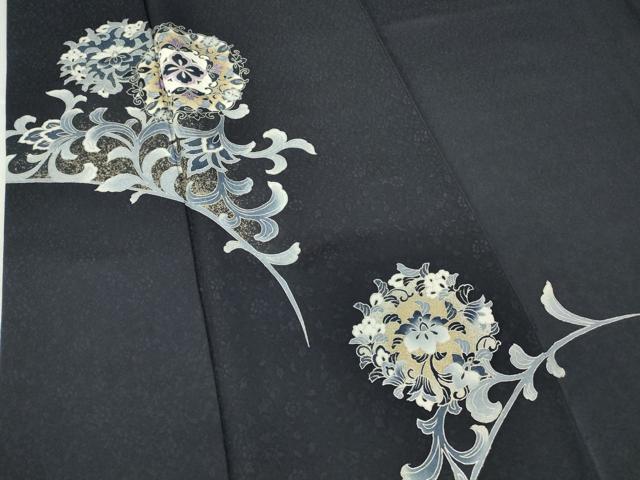 平和屋着物●訪問着 刺繍 正倉院花文 金銀彩 京都きもの友禅扱い 正絹 逸品 DABA4205az