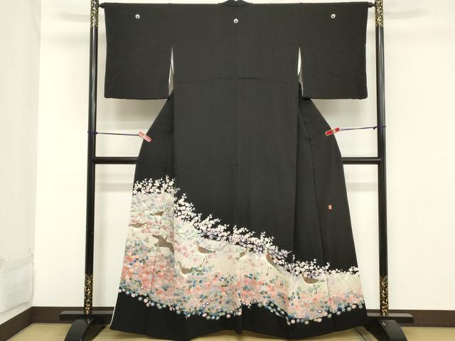 逸品❇️ますいわ屋扱い黒留め袖　有名作家手描友禅暈し染め　22点総フルセット 逸品❇️ますいわ屋扱い黒留め袖 有名作家手描友禅暈し染め 22点総フル