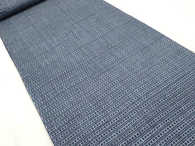 平和屋着物*夏物 竺仙 浴衣 反物 着尺 両面染 変わり格子 証紙付き 綿 逸品 未使用 DABA7471zzz