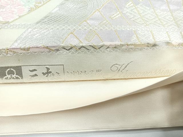 平和屋着物◎六通柄袋帯 唐織 扇面花文 金銀糸 正絹 逸品 CABB1076nb